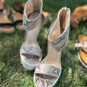 Snake Print Heels